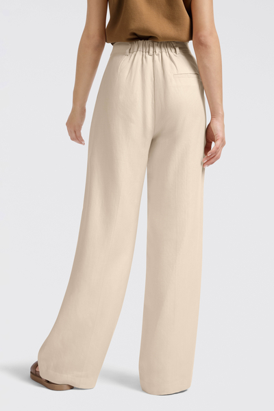 Yaya Linen-blend trousers