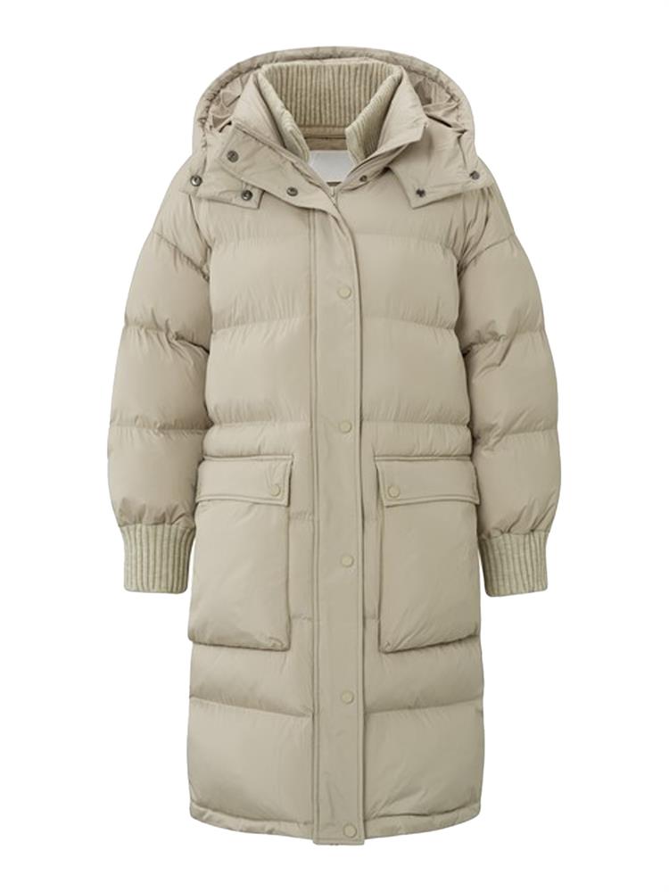 Yaya LONG PUFFER COAT WITH KNIT DET