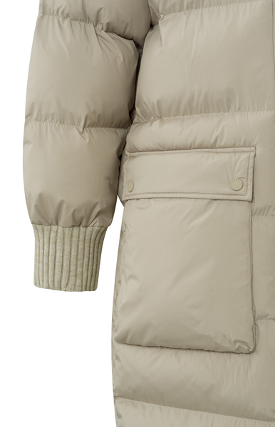 Yaya LONG PUFFER COAT WITH KNIT DET