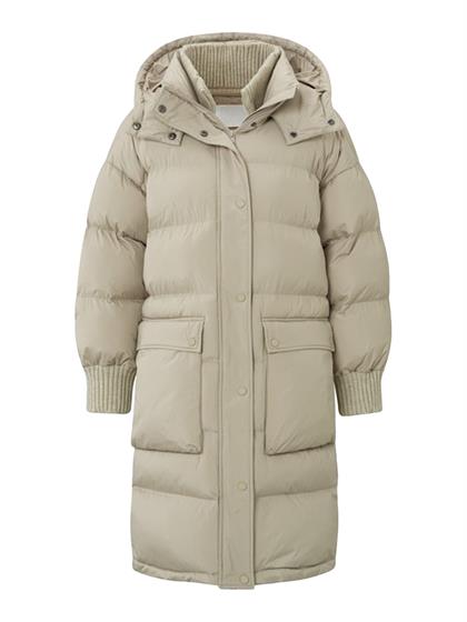 Yaya LONG PUFFER COAT WITH KNIT DET