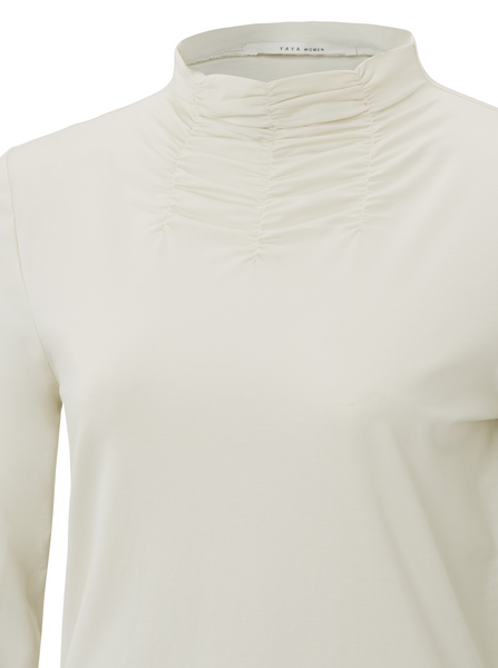 Yaya Long sleeve top with gathered
