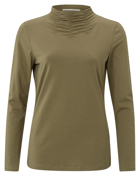 Yaya Long sleeve top with gathered