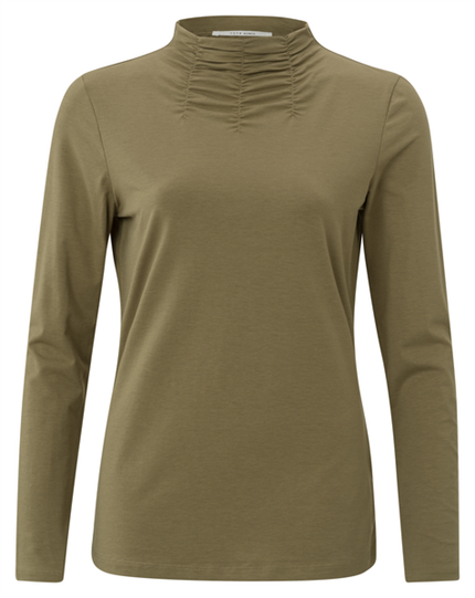 Yaya Long sleeve top with gathered