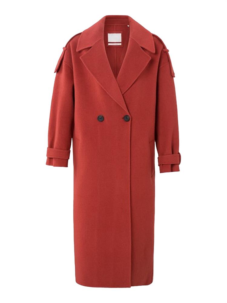 Yaya Long wool coat