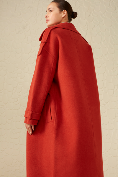 Yaya Long wool coat