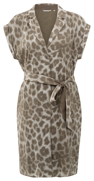 Yaya Midi-jurk met leopardprint