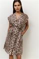 Yaya Midi-jurk met leopardprint