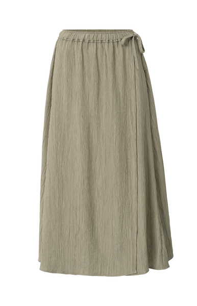 Yaya Midi-rok met overslageffect