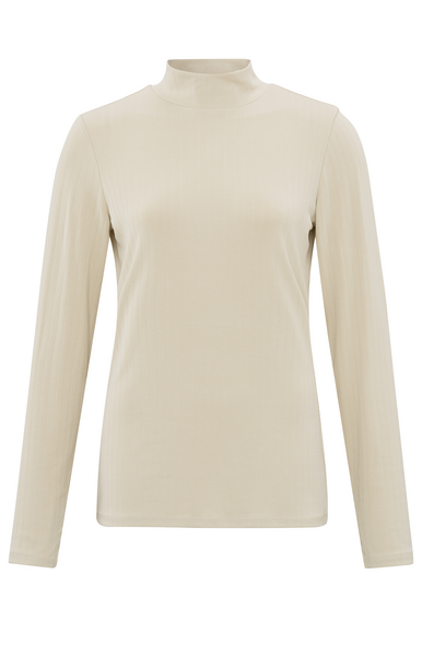 Yaya Mock neck rib top