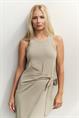 Yaya Mouwloze jurk met strikdetail