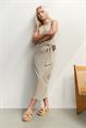Yaya Mouwloze jurk met strikdetail
