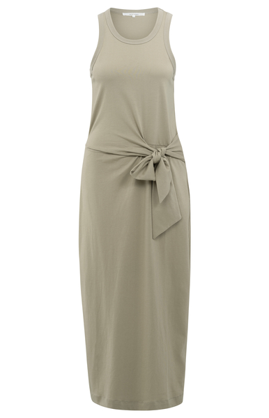 Yaya Mouwloze jurk met strikdetail