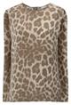 Yaya Mouwloze top met luipaardprint