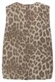 Yaya Mouwloze top met luipaardprint