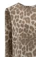 Yaya Mouwloze top met luipaardprint