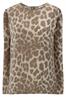 Yaya Mouwloze top met luipaardprint