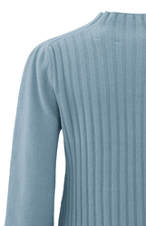 Yaya Rib mixed puff sleeve sweater