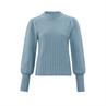 Yaya Rib mixed puff sleeve sweater