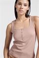 Yaya Rib singlet with buttons