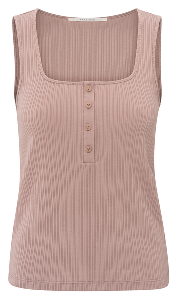Yaya Rib singlet with buttons