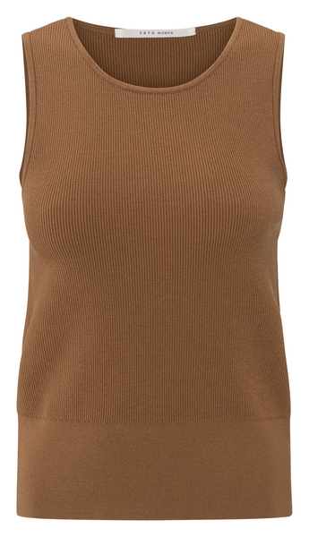 Yaya Ribbed fitted tank top