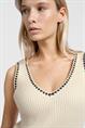 Yaya Ribbed tank top with detail