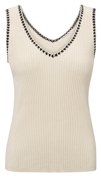 Yaya Ribbed tank top with detail