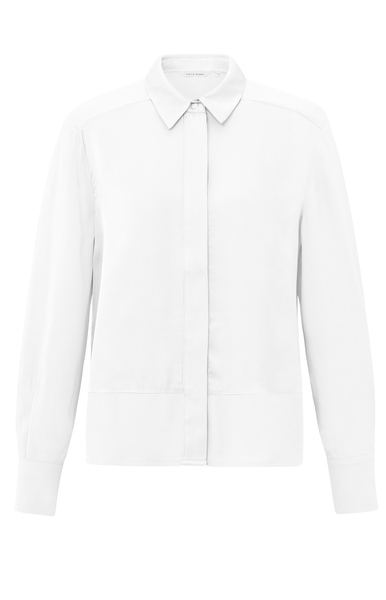 Yaya Satijnen gemixte blouse