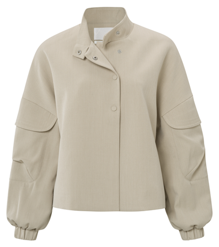 Yaya Soft bomber jacket with pocket