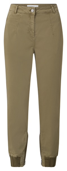 Yaya Soft cargo trousers with rib c