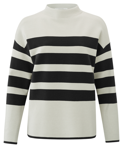 Yaya Stripe sweater ls