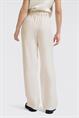 Yaya Striped linen-blend trousers