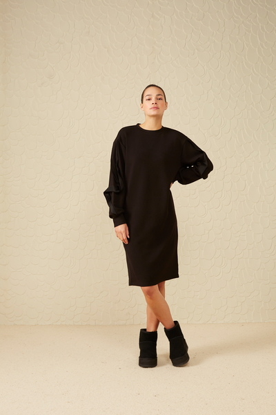 Yaya Sweatdress with ruffle