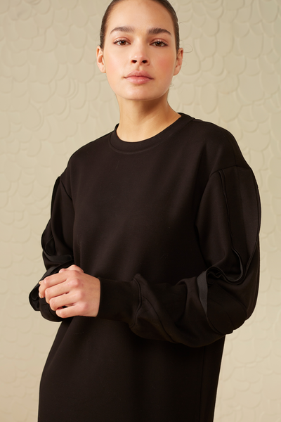 Yaya Sweatdress with ruffle