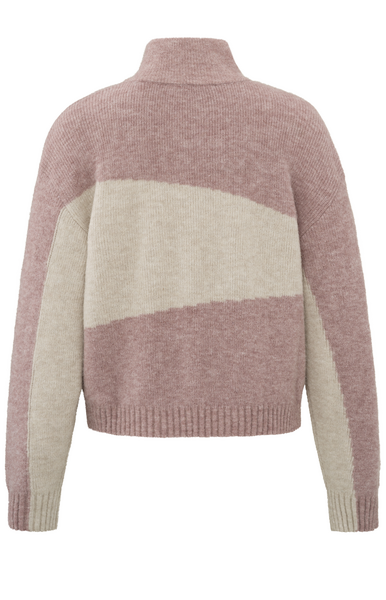 Yaya Sweater with collar and zipper