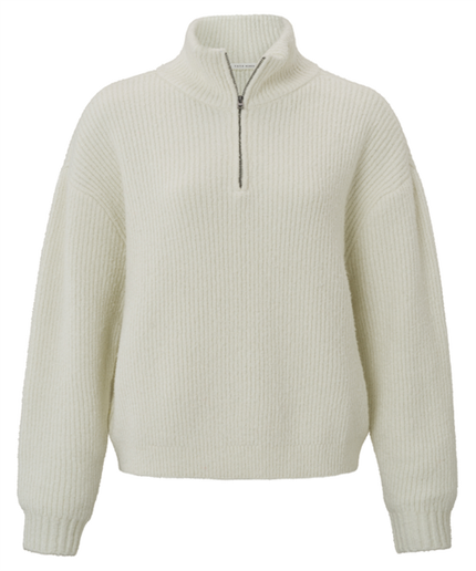 Yaya Sweater with collar and zipper