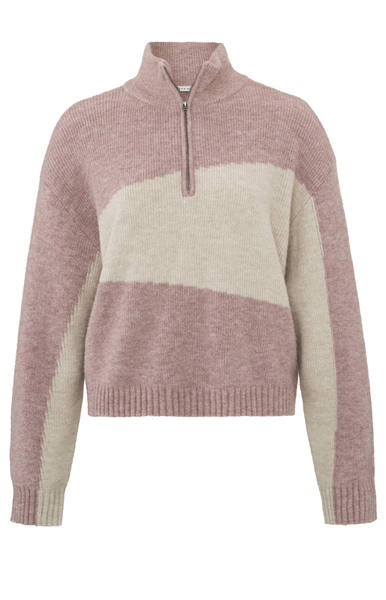 Yaya Sweater with collar and zipper