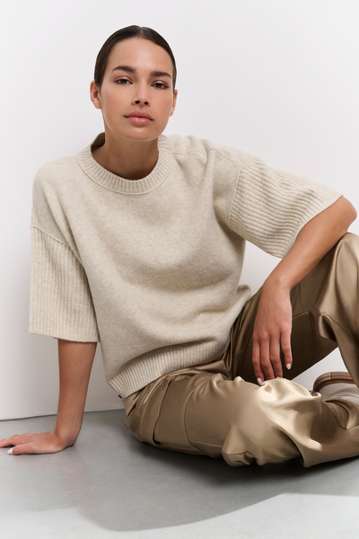 Yaya Sweater with ribbed sleeves