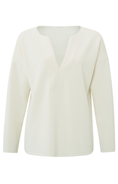 Yaya Sweatshirt With deep v-neck