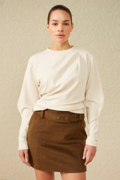 Yaya Sweatshirt with pleated detail