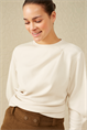 Yaya Sweatshirt with pleated detail