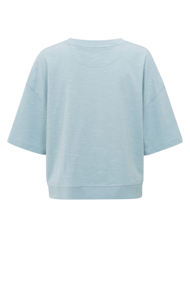 Yaya T-shirt met gem?leerde textuur