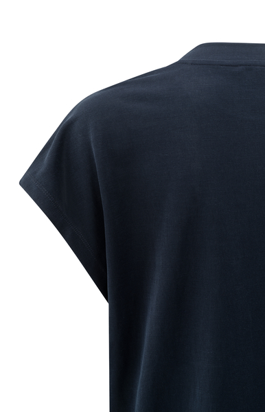 Yaya T-shirt met gem?leerde textuur