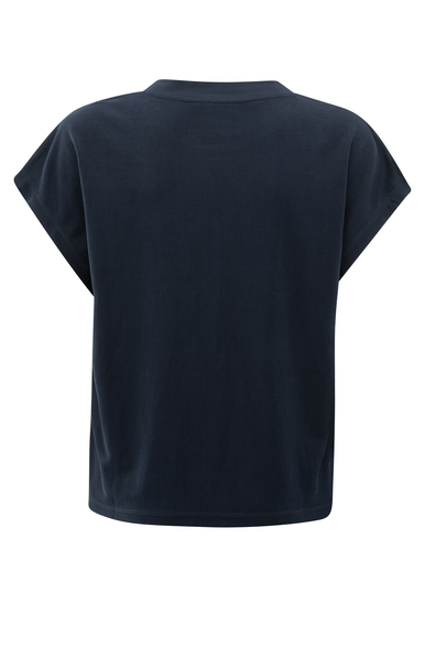 Yaya T-shirt met gem?leerde textuur