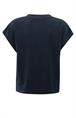 Yaya T-shirt met gem?leerde textuur