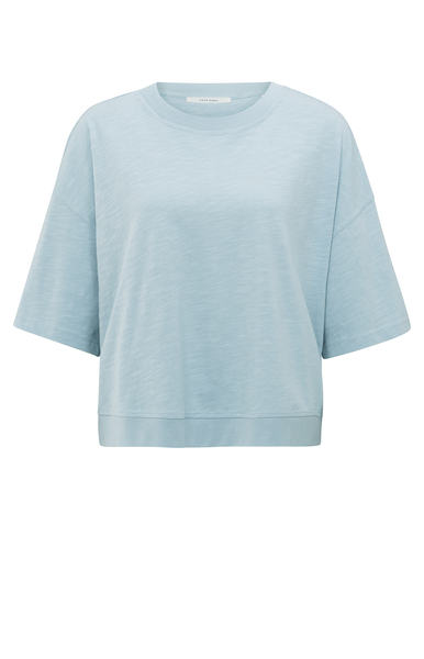 Yaya T-shirt met gem?leerde textuur