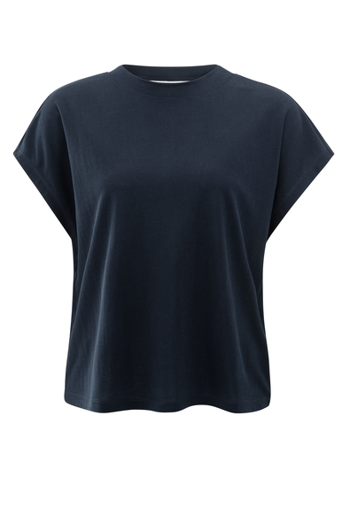 Yaya T-shirt met gem?leerde textuur