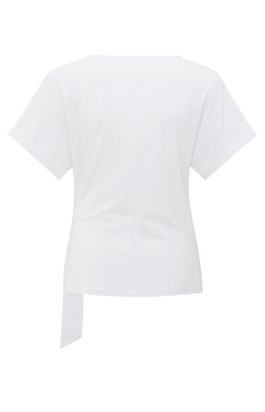 Yaya T-shirt met knoopdetail
