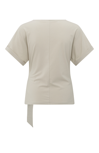 Yaya T-shirt met knoopdetail