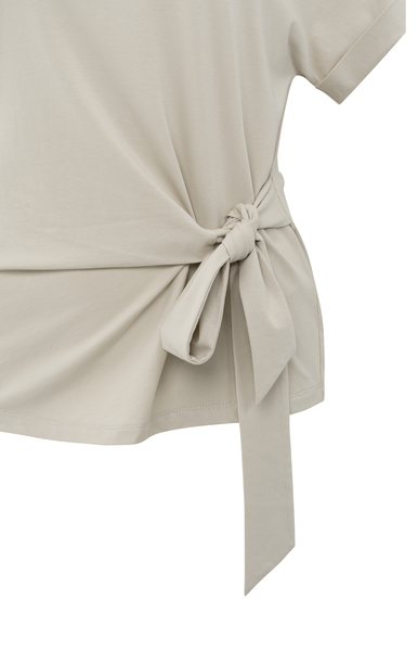 Yaya T-shirt met knoopdetail